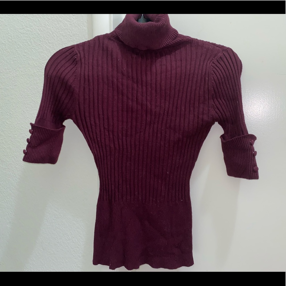 Burgundy Turtleneck
